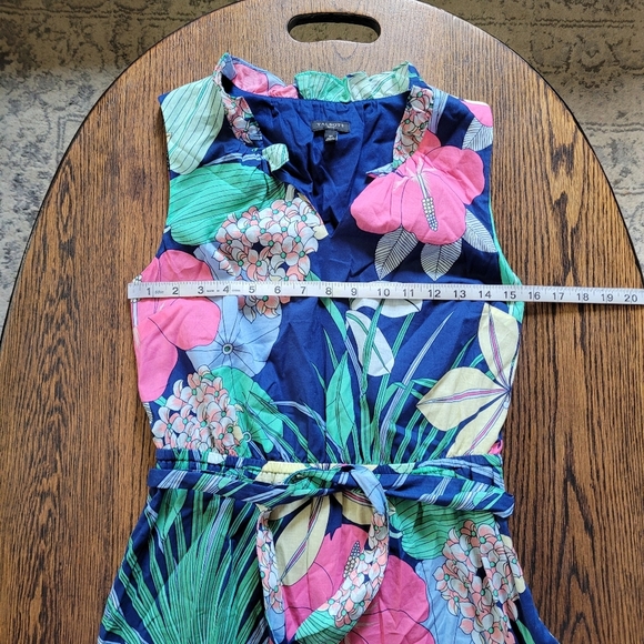 Talbots Voile Hibiscus Maxi Dress Size Women's 2 Petite - Picture 9 of 13